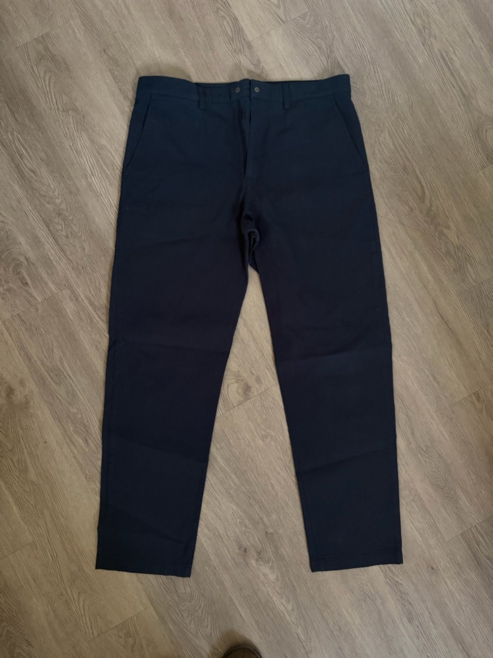 Men's Navy Chino Pants - Classic Straight Fit